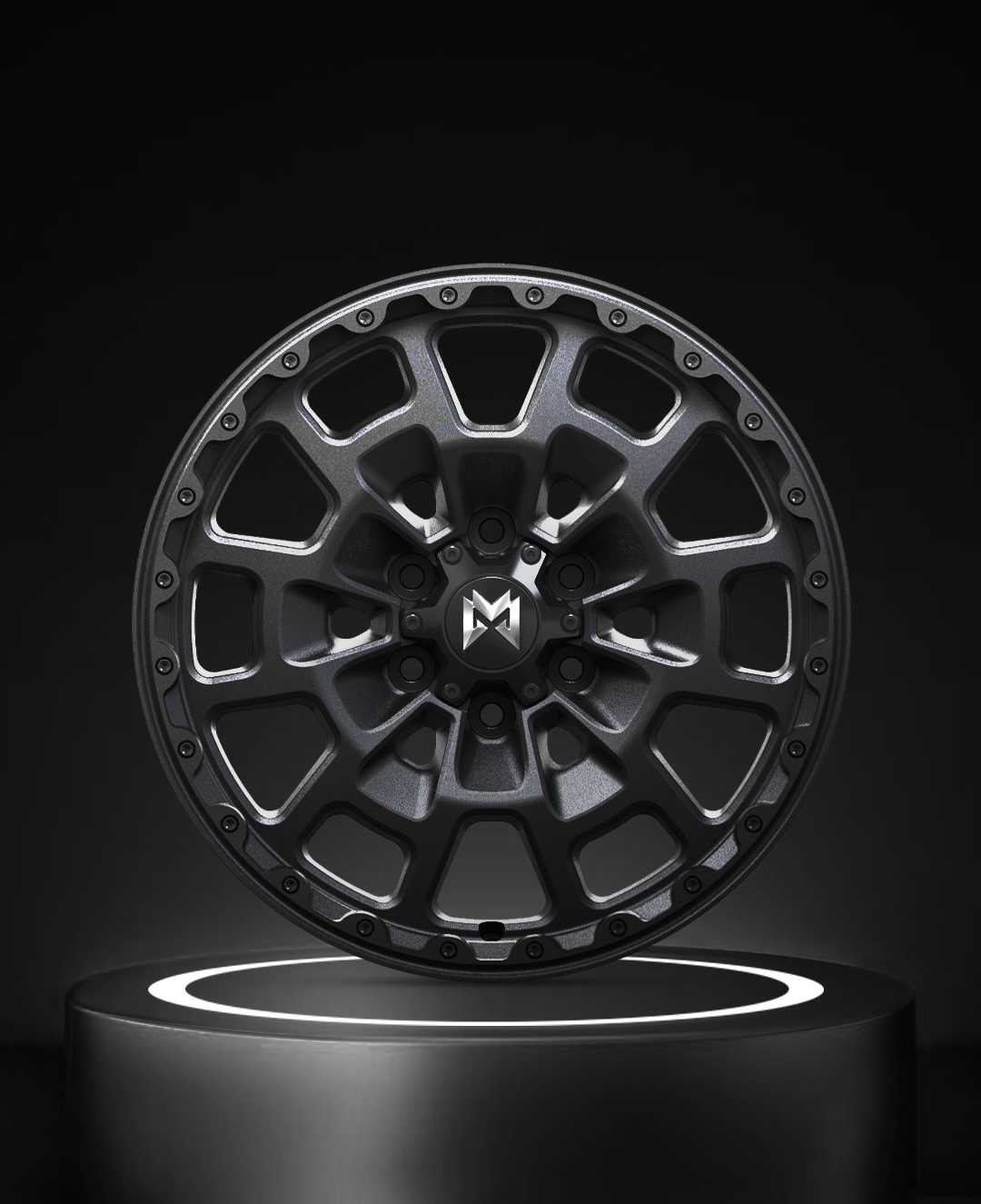 Forged aluminum alloy wheel hub-modified style 10 (frosted black)