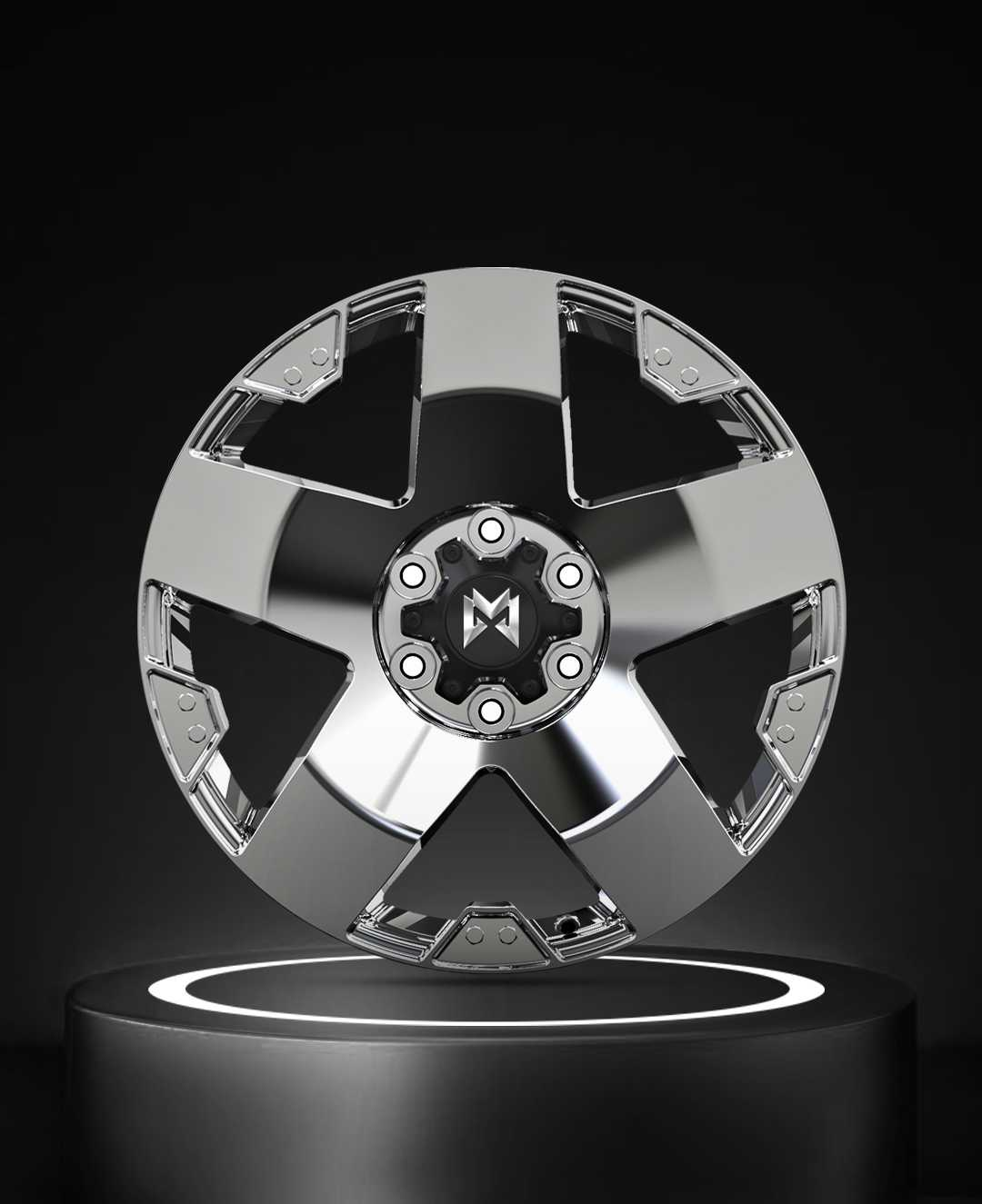 Forged aluminum alloy wheel hub-modified style 8 (silver plating)